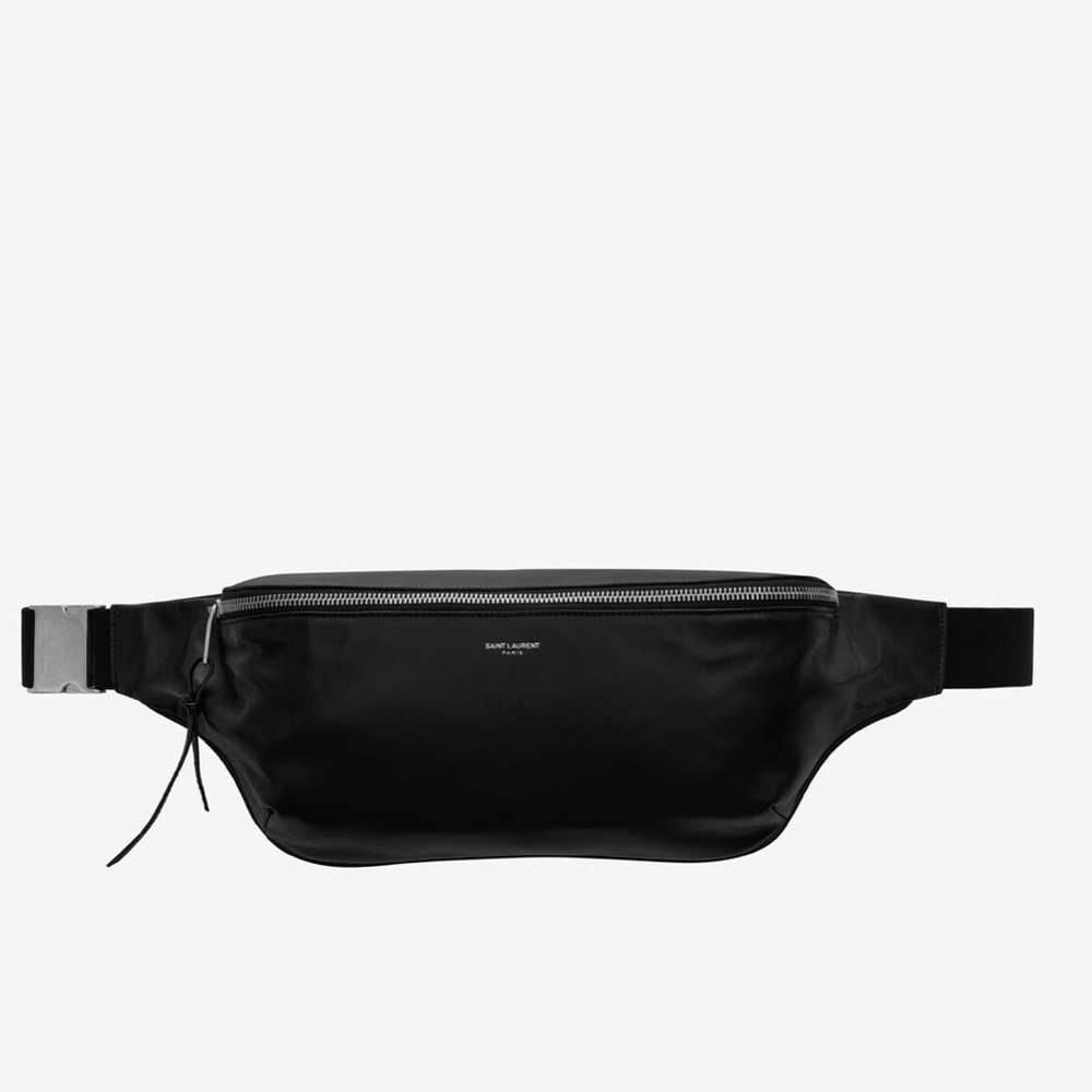 SAINT LAURENT CROSSBODY BAG IN LAMBSKIN AND COTTON (BELT BAG)